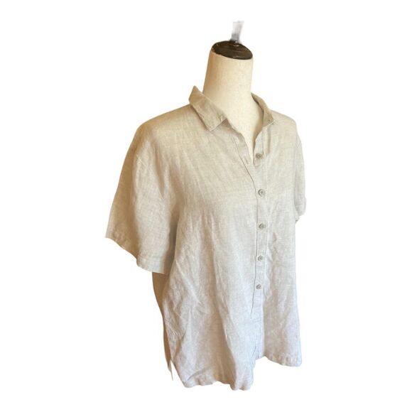 Eileen Fisher Off White Linen Shirt - Picture 1 of 11